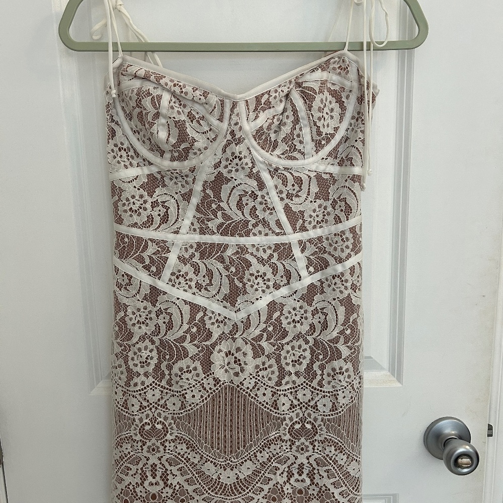 For love and lemons white lace mini dress